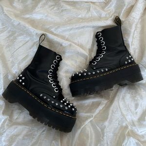 Dr Martens Jadon Max Stud Platform Boots Black Rare